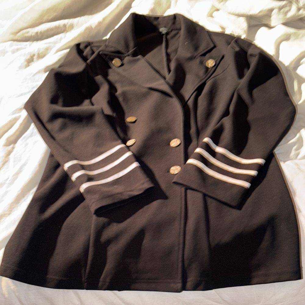 Privy Black and White Pea Coat Timeless Design